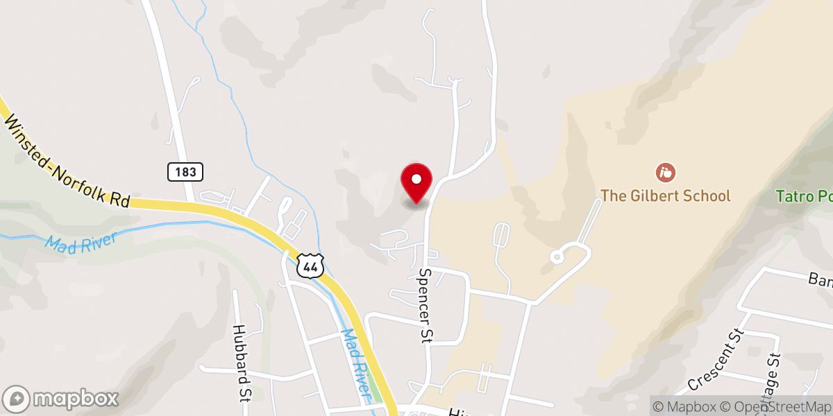 Map showing location of Mark Church Construction