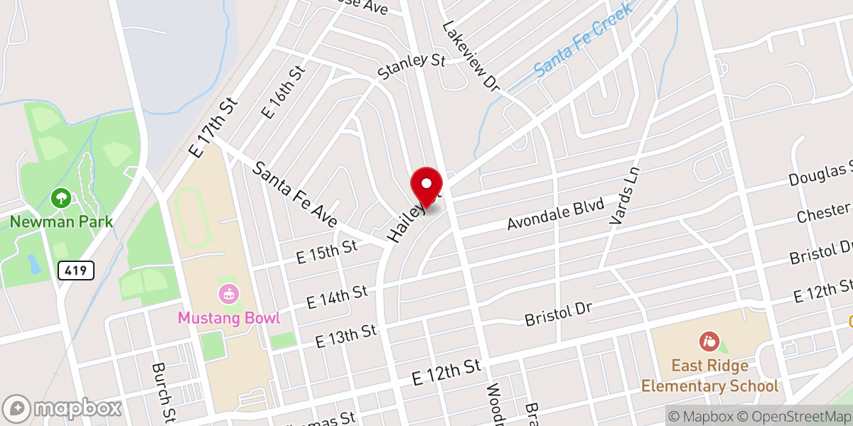 Map showing location of Emmanuel Fellowship Church
