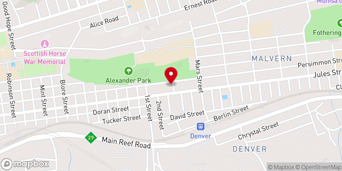Map showing location of Spesbona Methodist Church