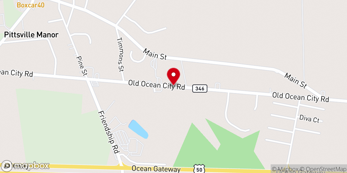 Map showing location of Faith Lutheran Church