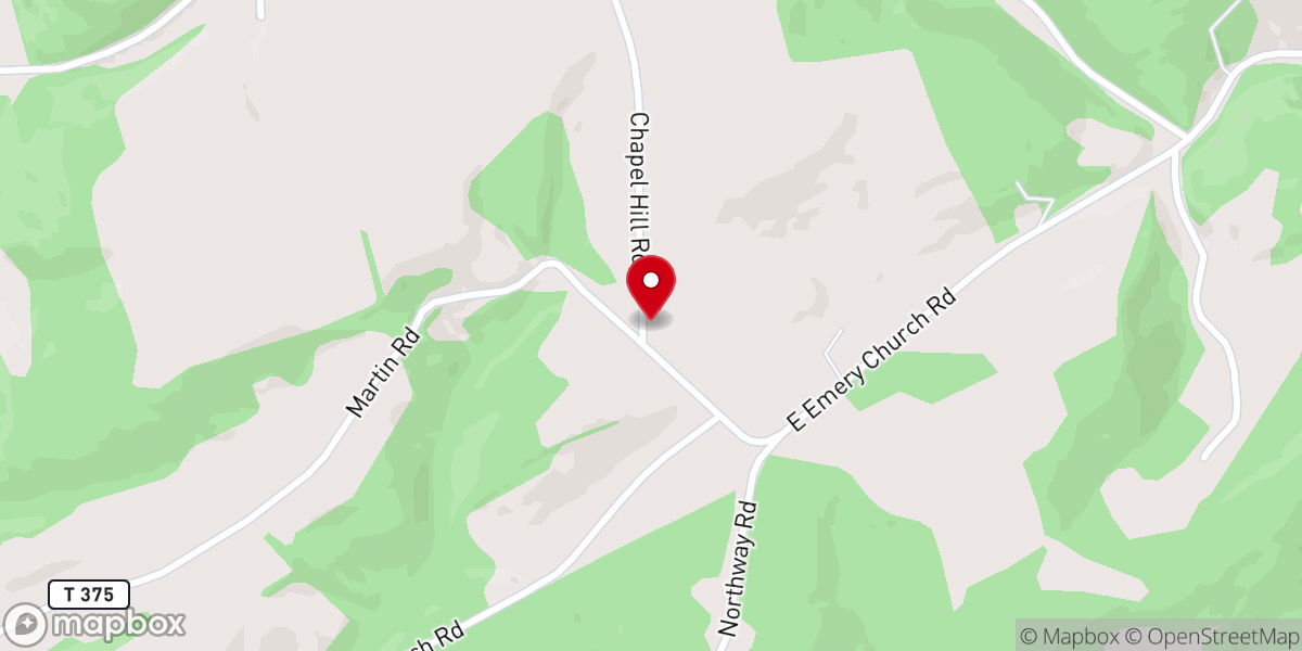 Map showing location of Lycoming Church