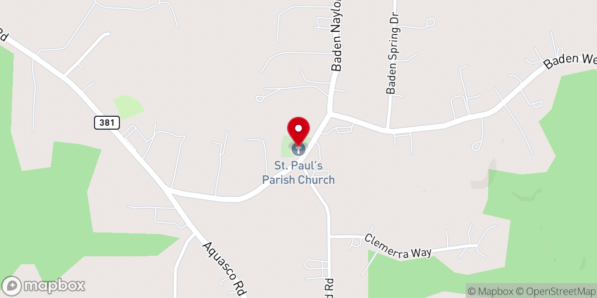 Map showing location of St Paul's Episcopal Church