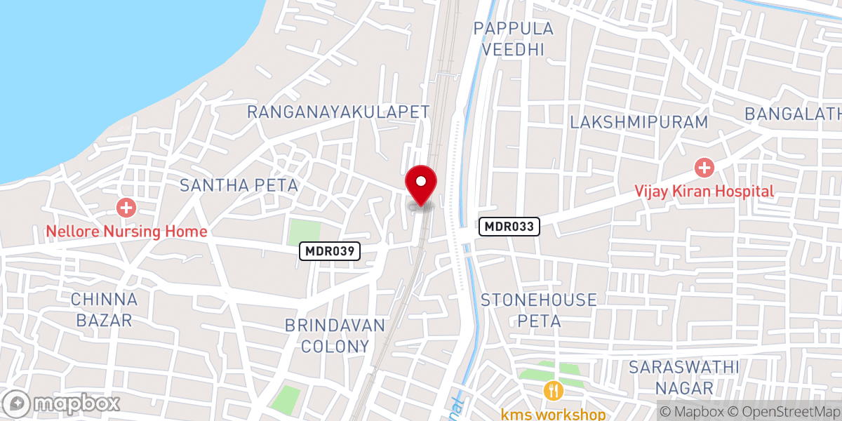 Map showing location of Punitha Kanuka Matha Church