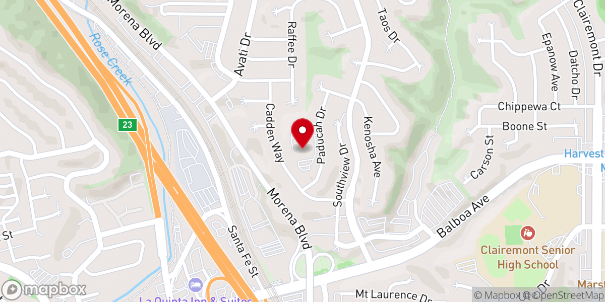 Map showing location of Catholic Charities