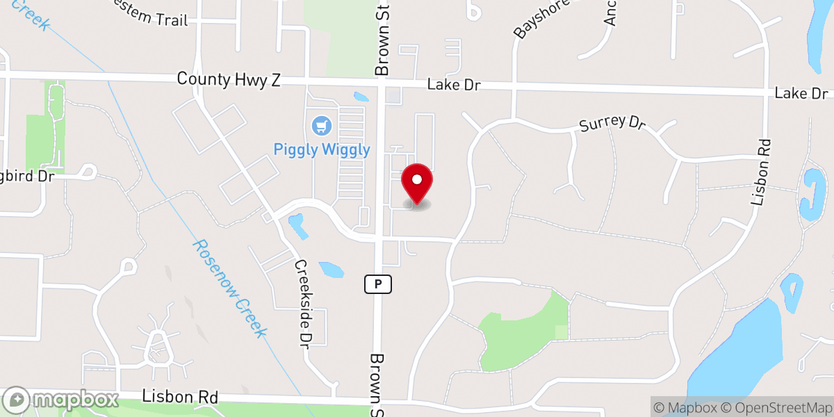 Map showing location of Oconomowoc Food Pantry