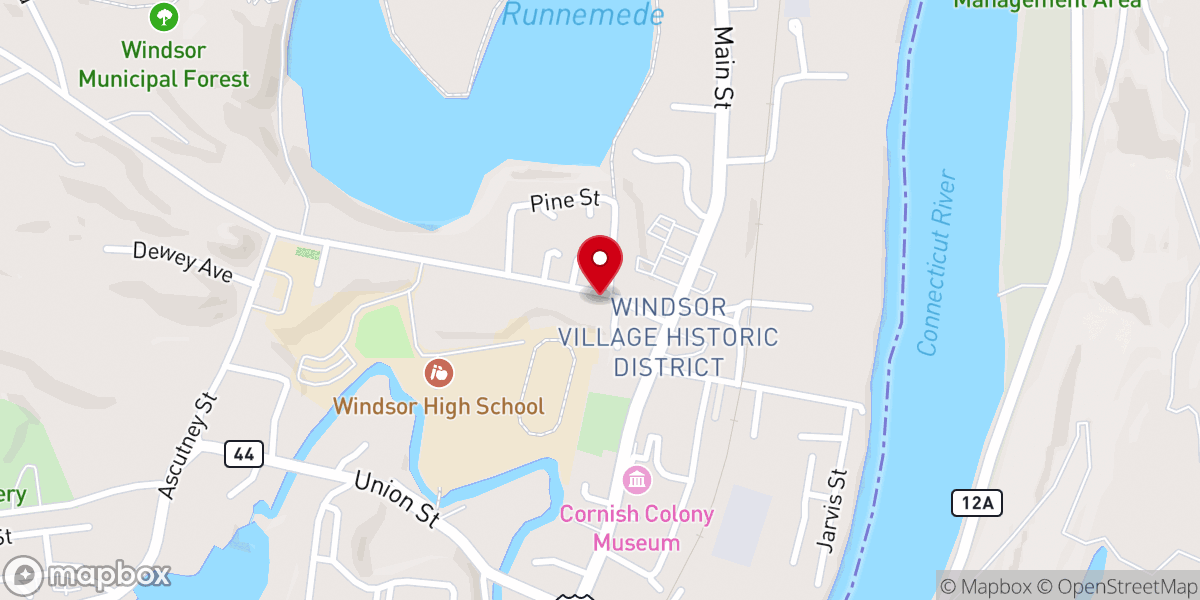 Map showing location of St Paul's Episcopal Church