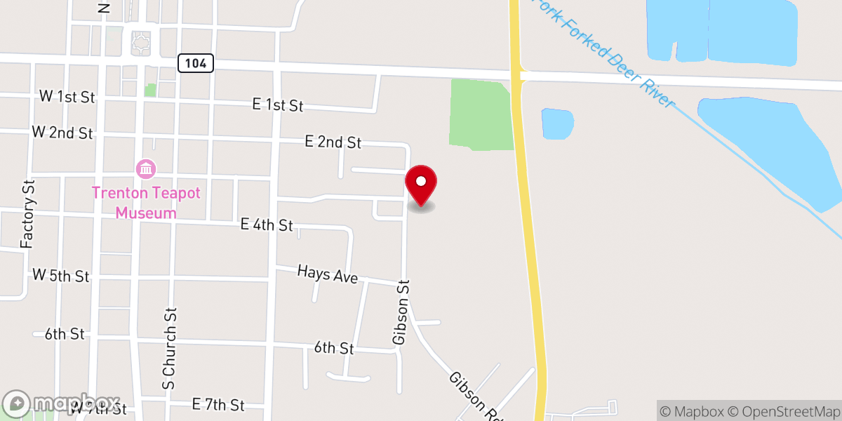 Map showing location of First Baptist Church North