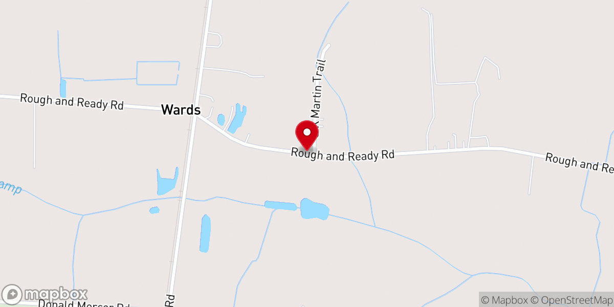 Map showing location of Church of God Ward's Station