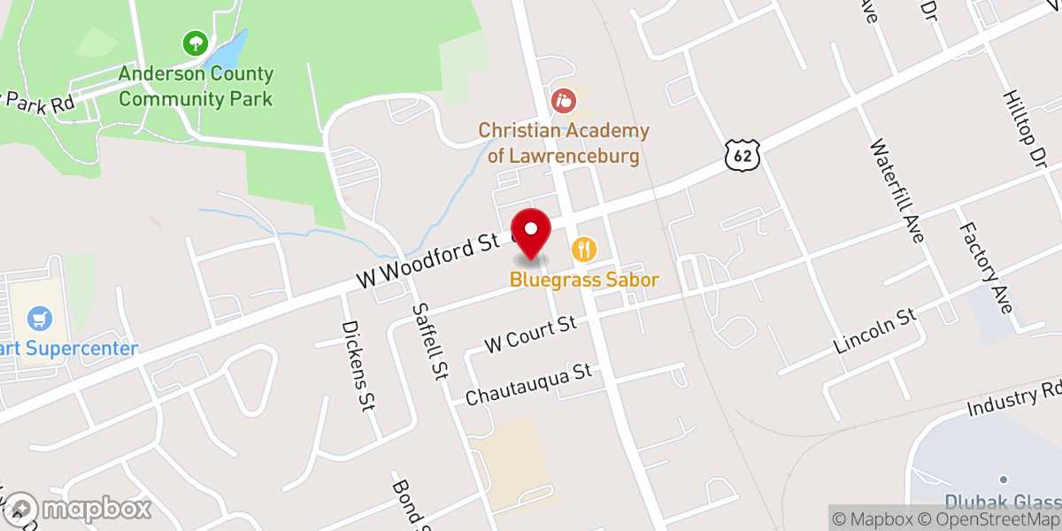 Map showing location of Burgoo festival