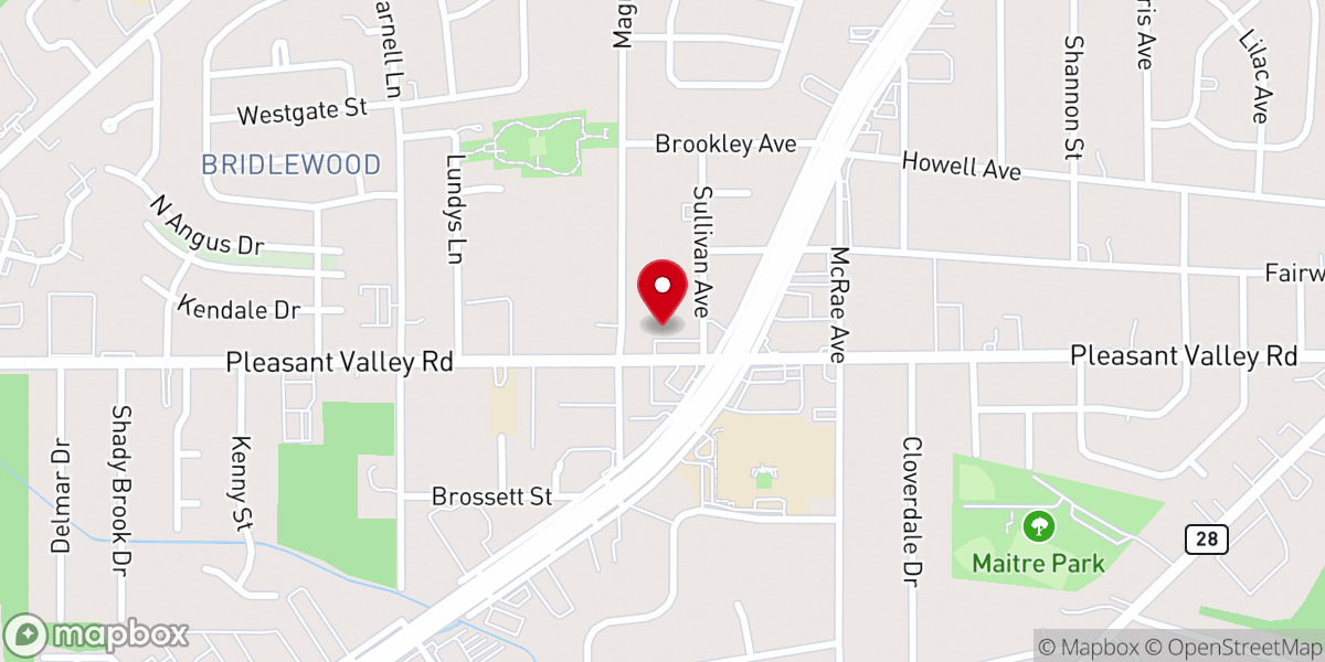 Map showing location of First Church