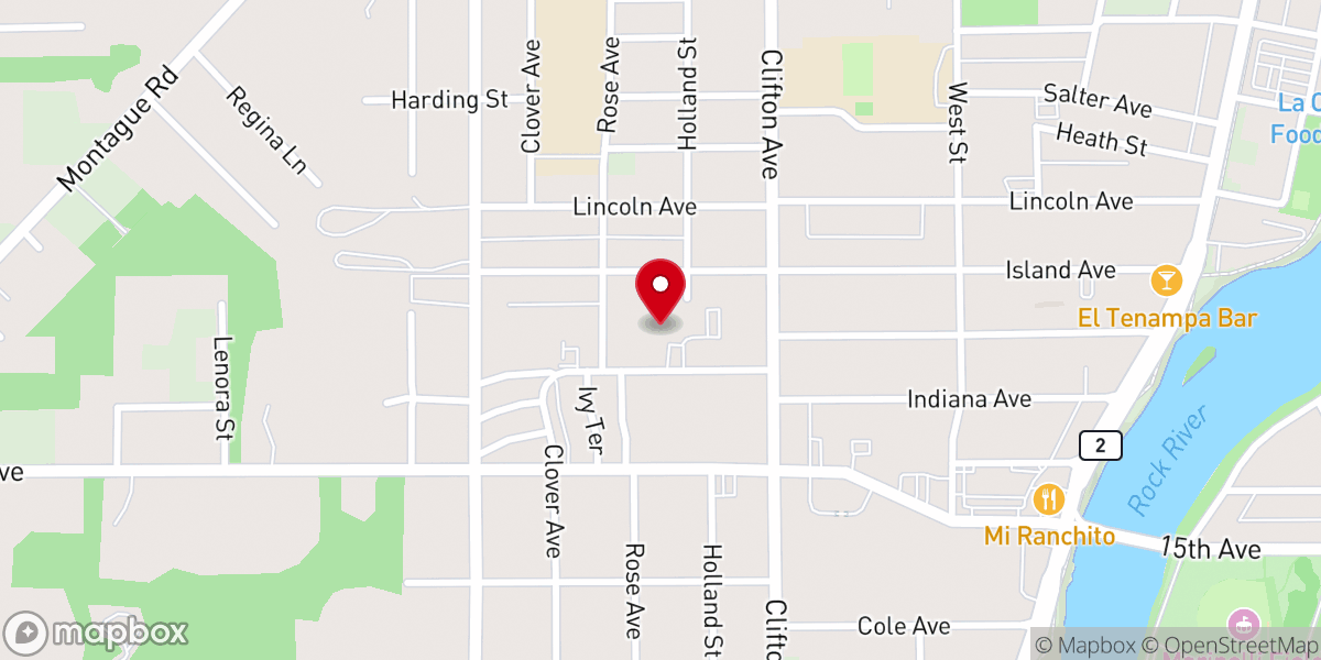 Map showing location of St. Paul Church of God in Christ