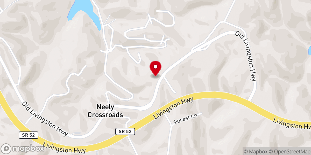 Map showing location of Neely Crossroads Church of Christ