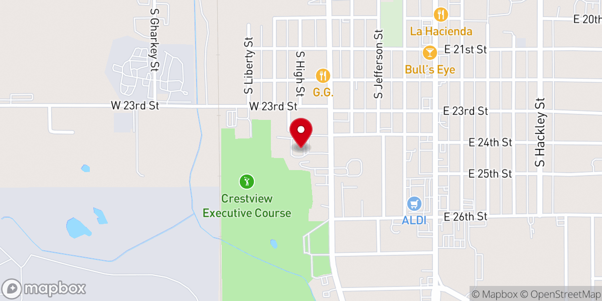 Map showing location of Illuminate Muncie Foursquare
