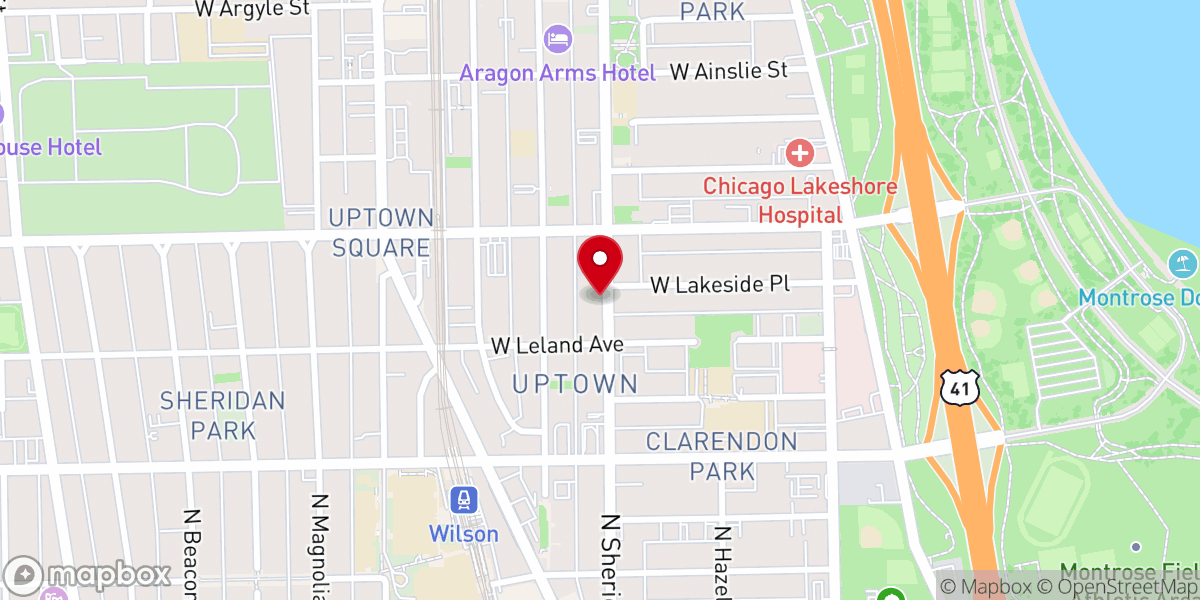 Map showing location of Chicago Uptown Ministry