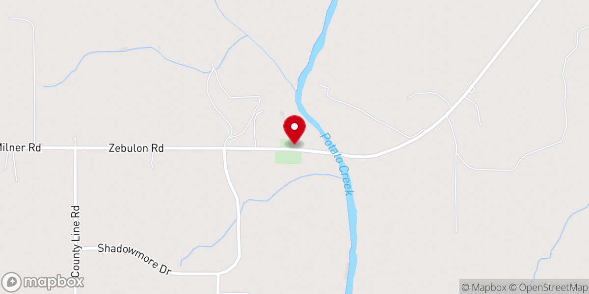 Map showing location of Mount Calvary Church