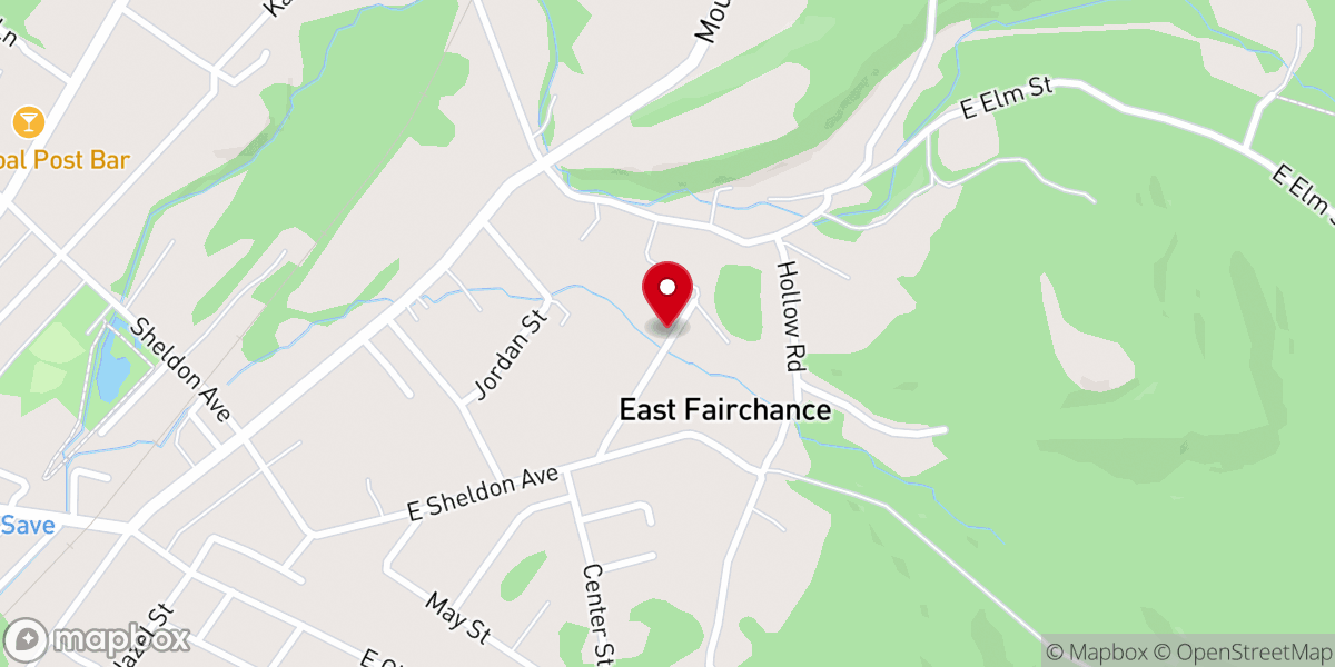 Map showing location of Fairchance Church of the Brethren