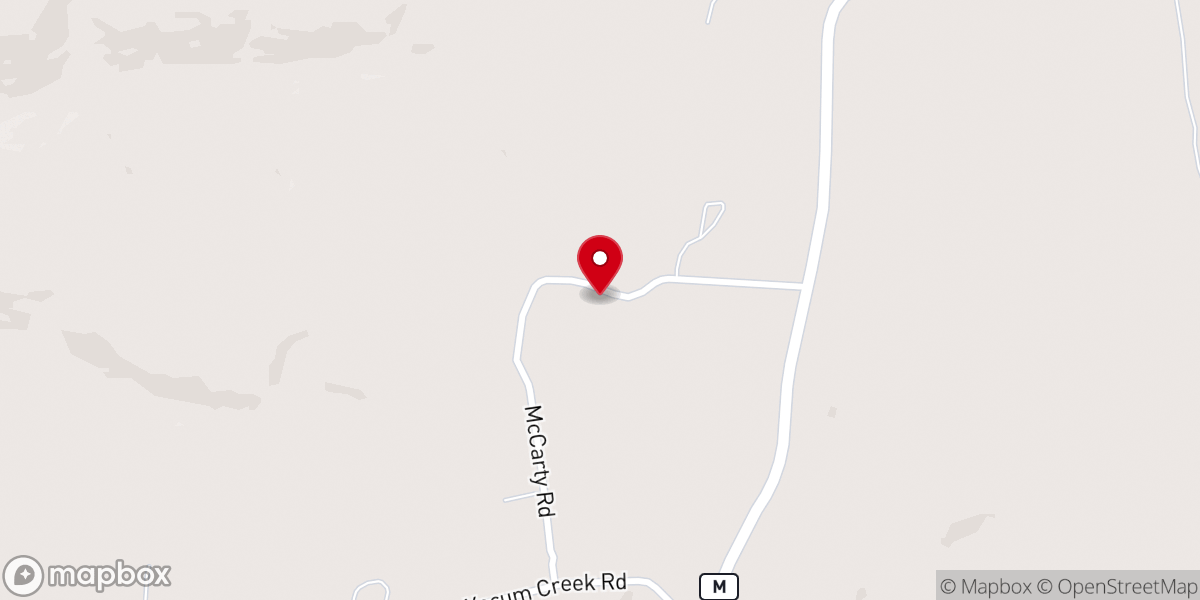 Map showing location of McCarty Church
