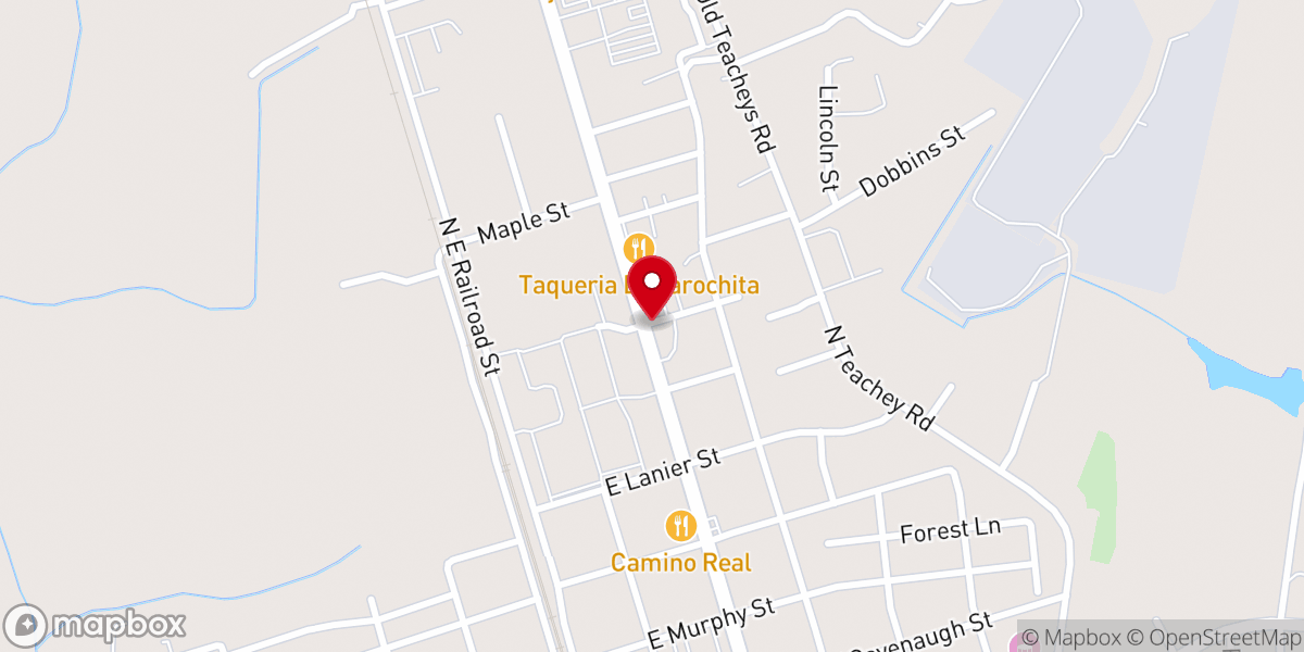 Map showing location of New Life Church Ministry