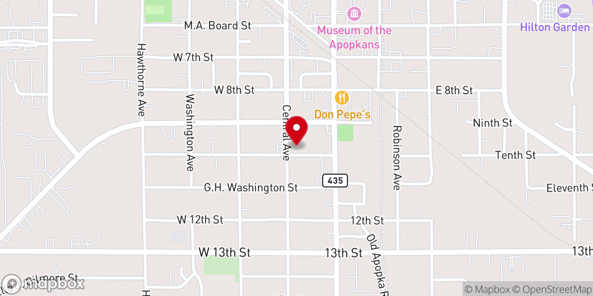 Map showing location of New Hope Missionary Baptist Church