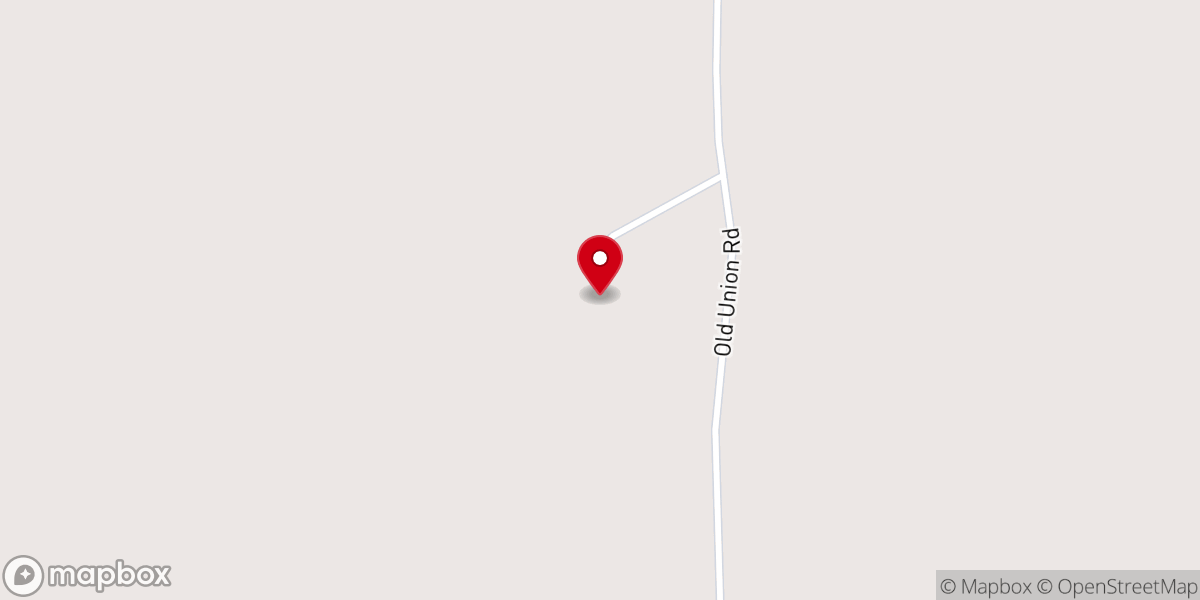 Map showing location of Old Union Church
