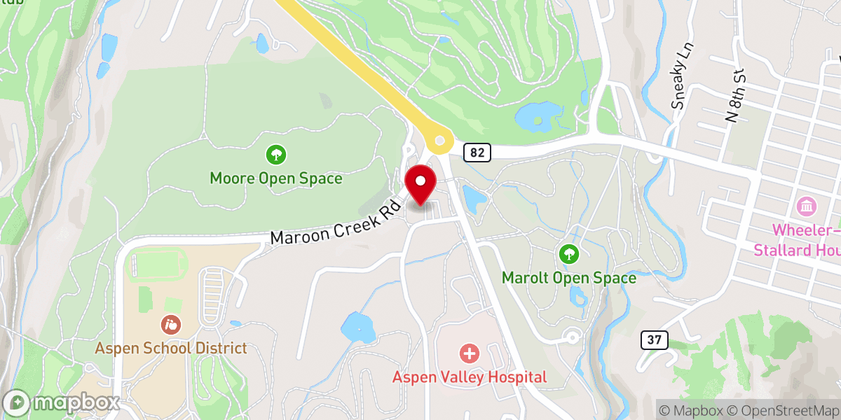 Map showing location of Aspen Chapel