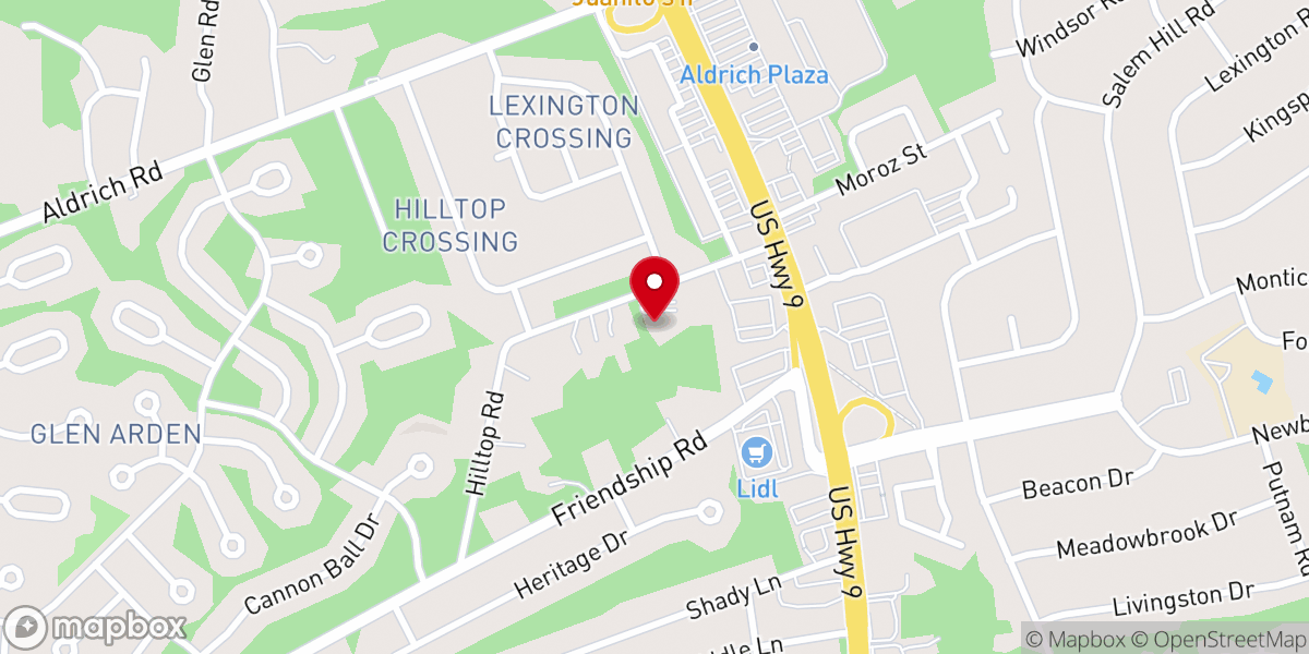 Map showing location of First Baptist Church-Southard