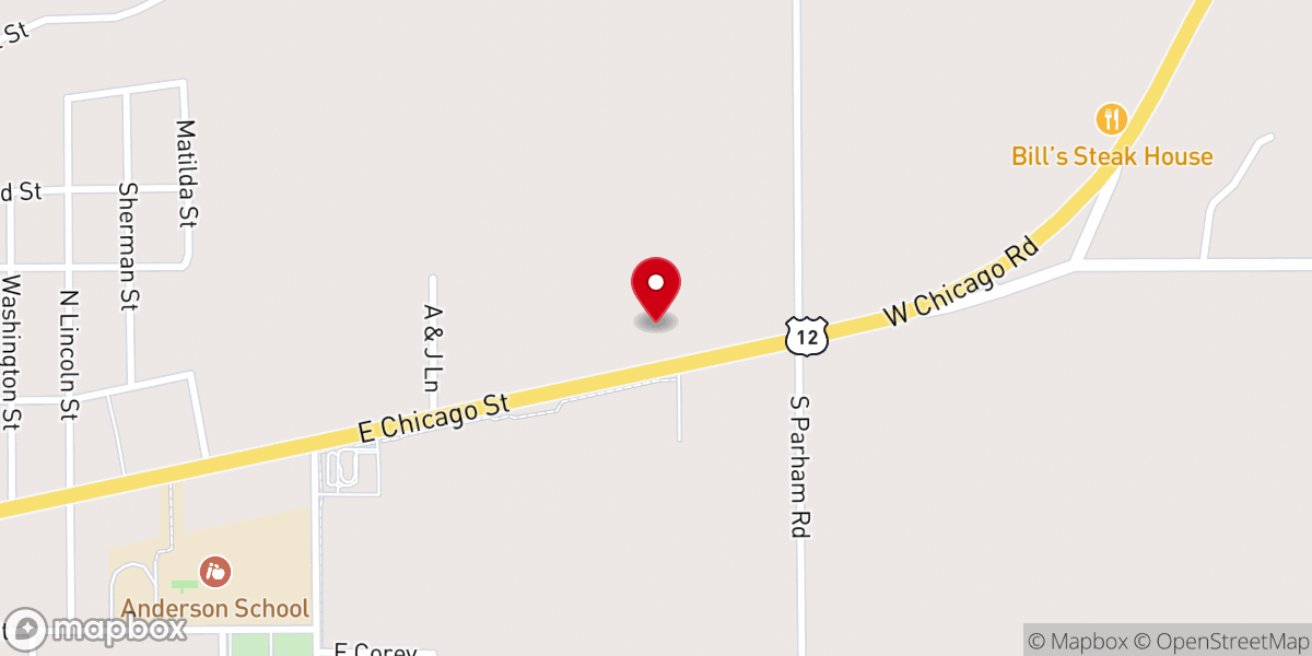 Map showing location of Church of Christ At Bronson