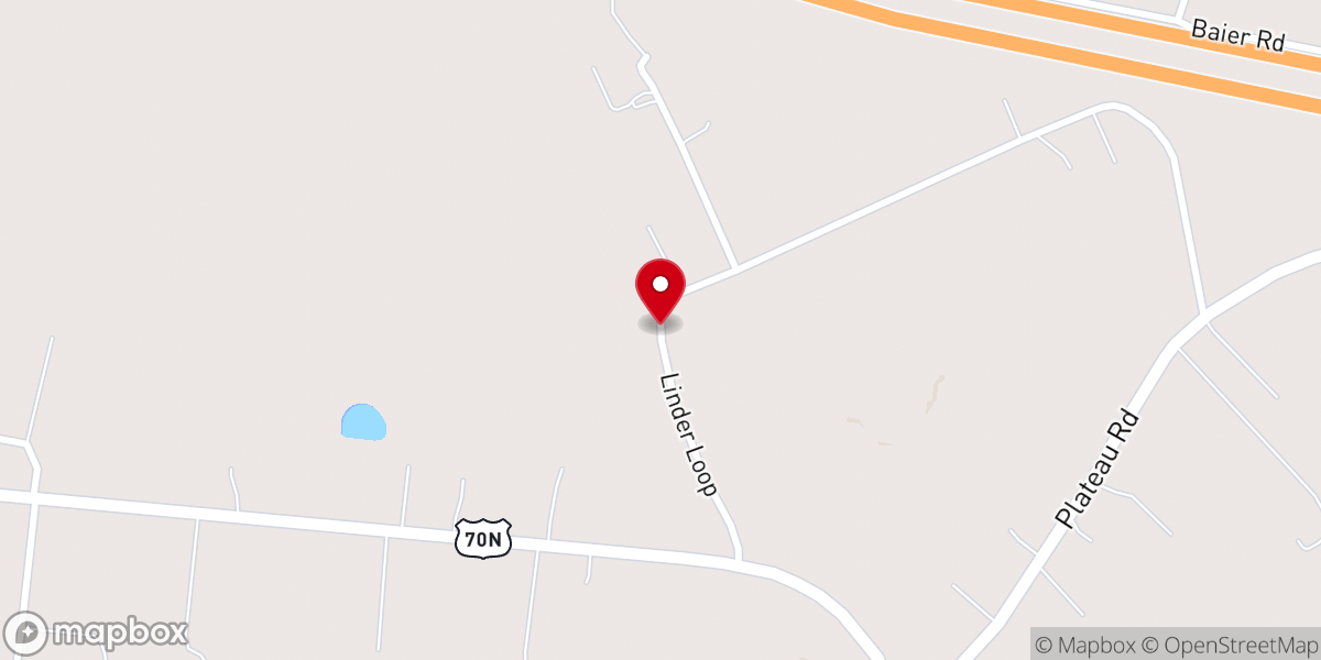 Map showing location of Mount Moriah Mennonite Church