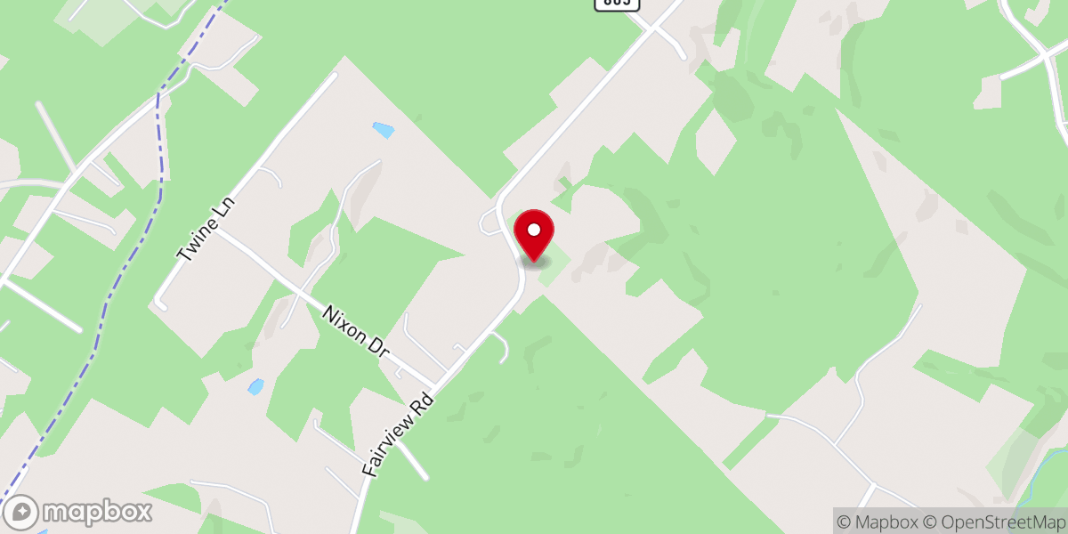 Map showing location of Fairview Lutheran Church