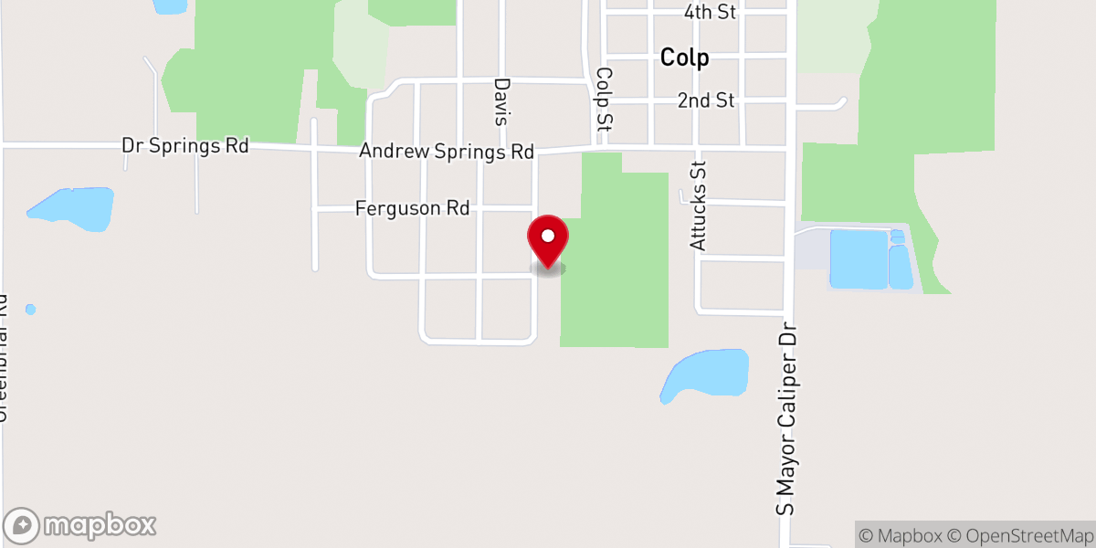 Map showing location of Shaffer Chapel A.M.E. Church