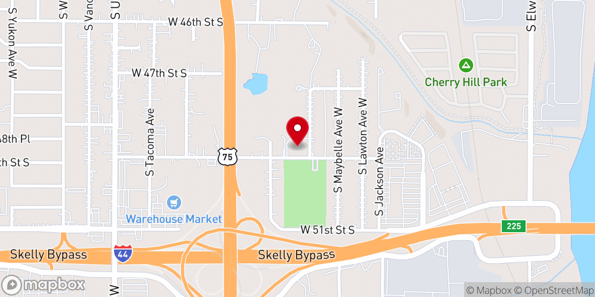 Map showing location of Winnetka Heights Baptist Church