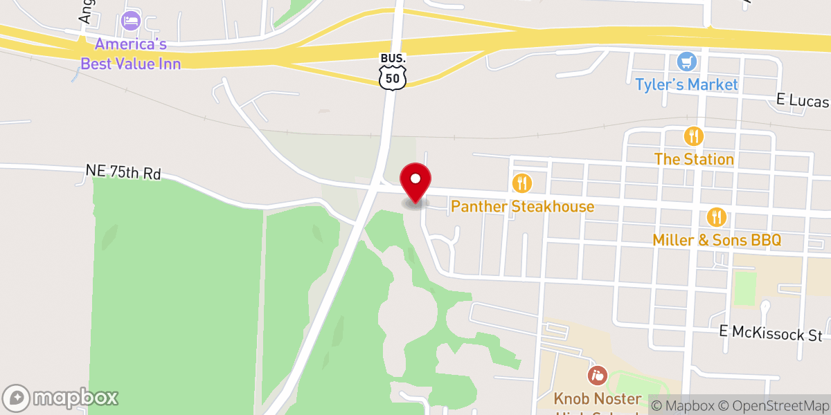 Map showing location of Crosspoint Baptist Church