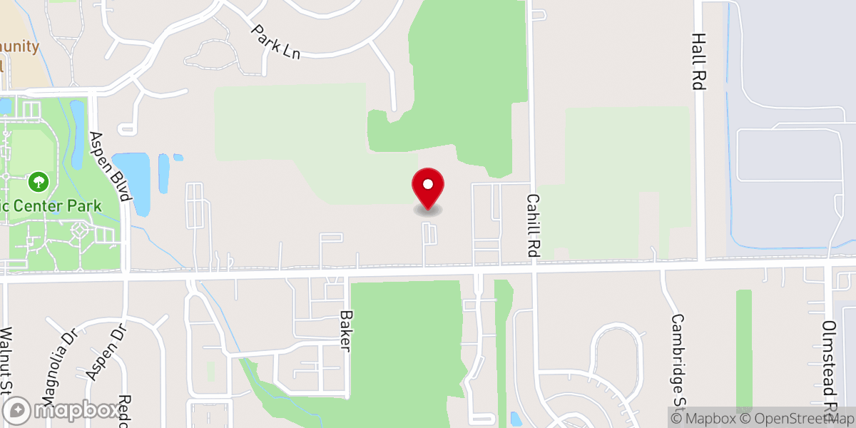 Map showing location of First Baptist Church Of Flat Rock