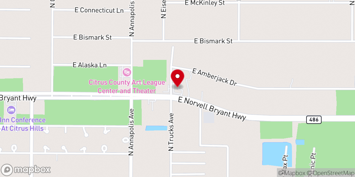 Map showing location of God's Grace Church