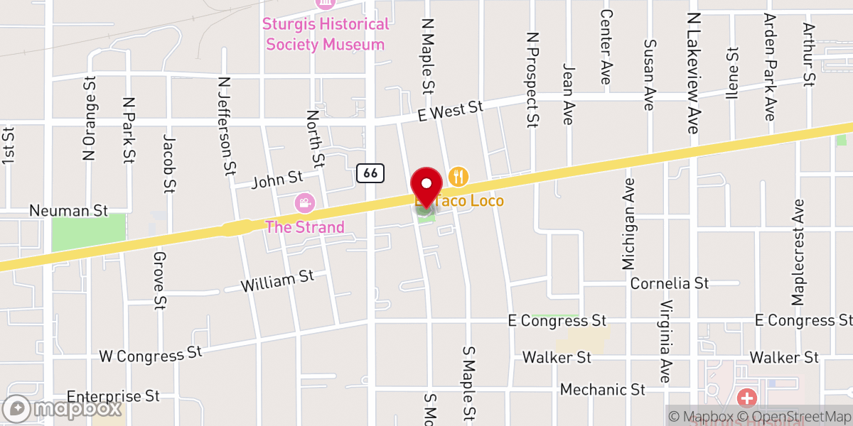 Map showing location of Free Church Park