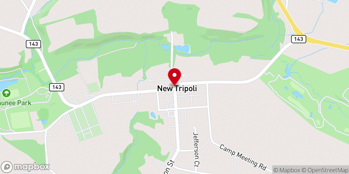 Map showing location of New Tripoli