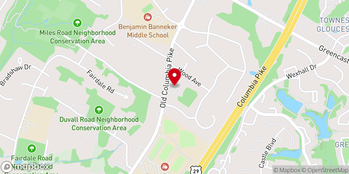 Map showing location of Epiphany Lutheran Church - Food Distribution Center