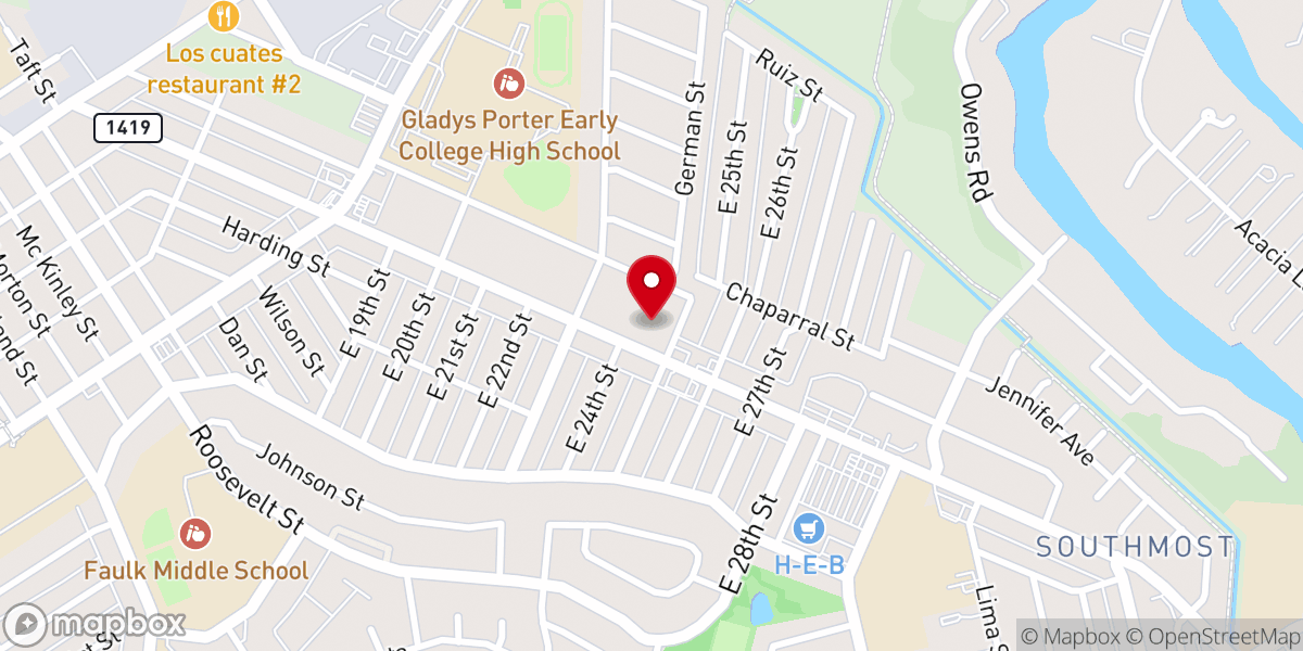 Map showing location of Bella Vista Christian Church