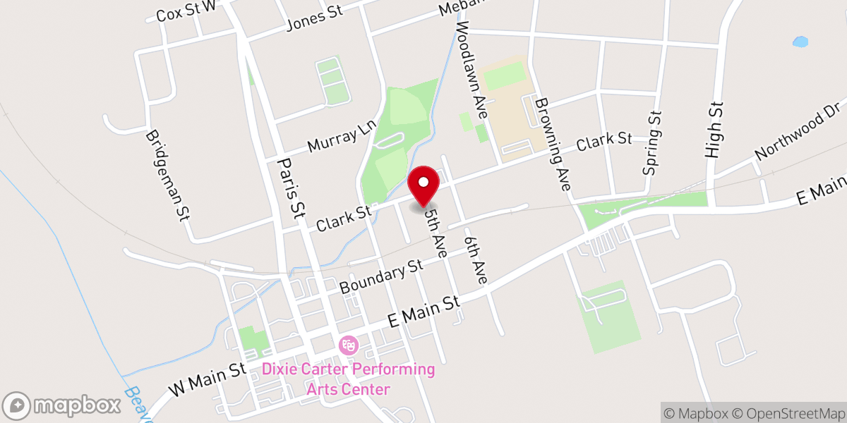 Map showing location of Clark St Baptist Church