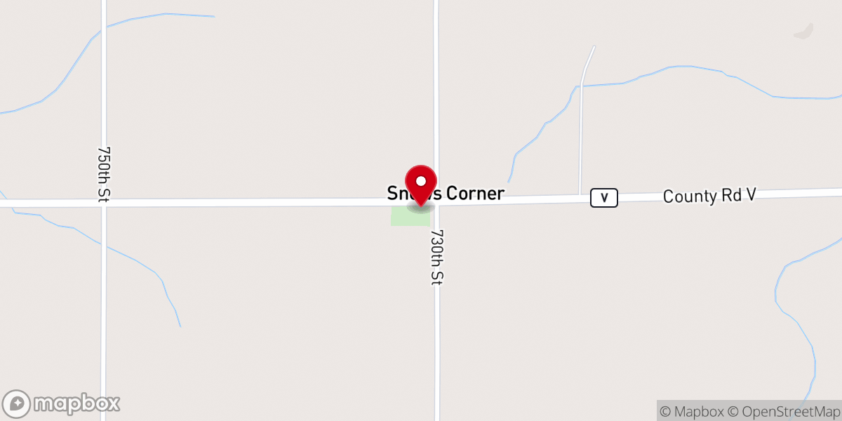 Map showing location of Snø Hill Chapel