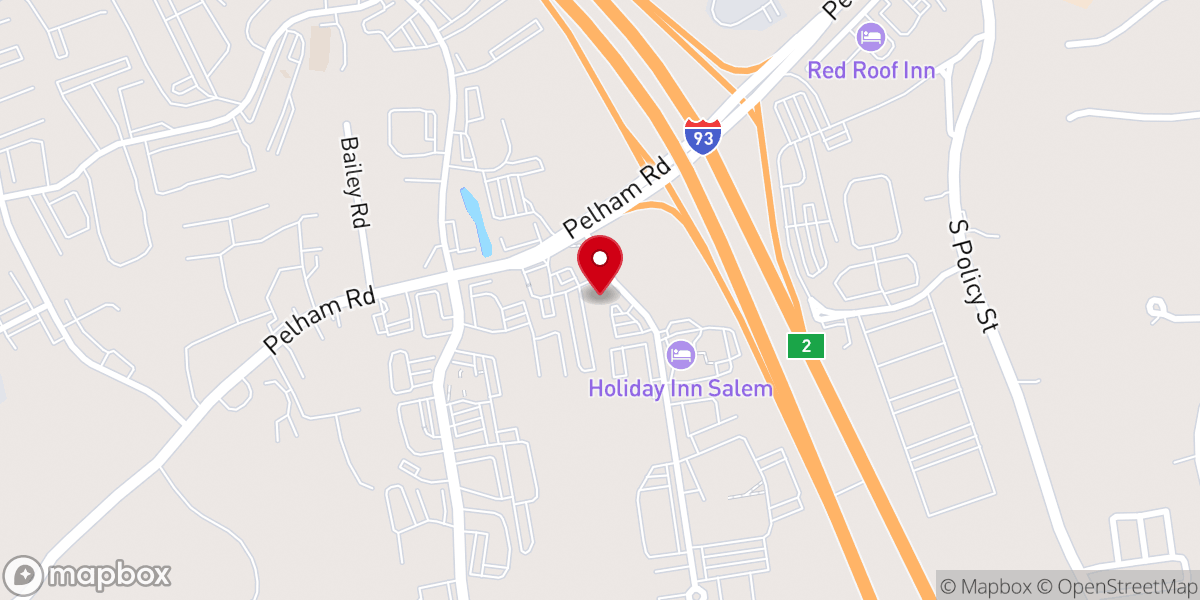 Map showing location of Rockingham Christian Church