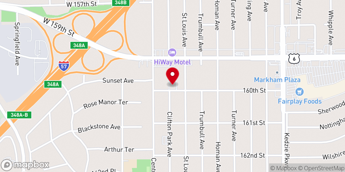 Map showing location of Markham Lutheran Church