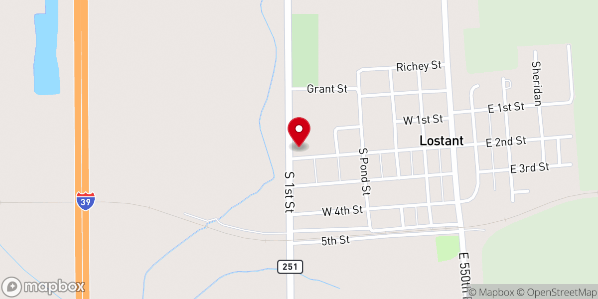 Map showing location of River of Destiny Church