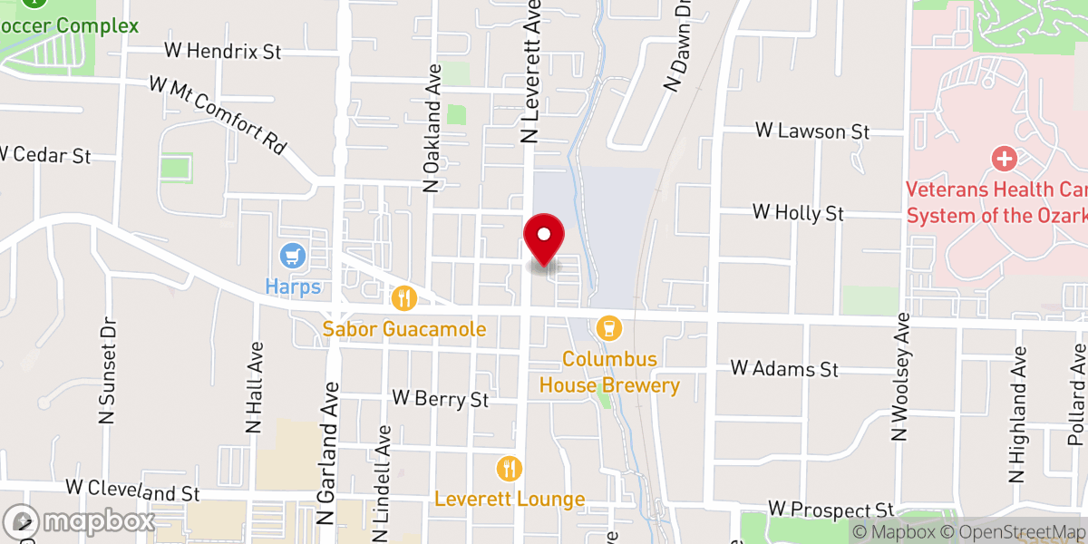 Map showing location of St James Baptist Church