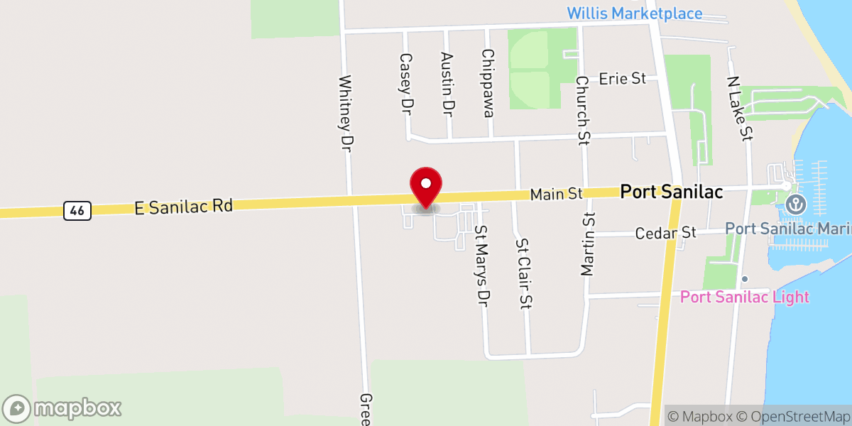 Map showing location of St Mary Catholic Church/Ave Maria Parish