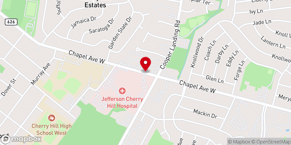 Map showing location of Chapel Ave