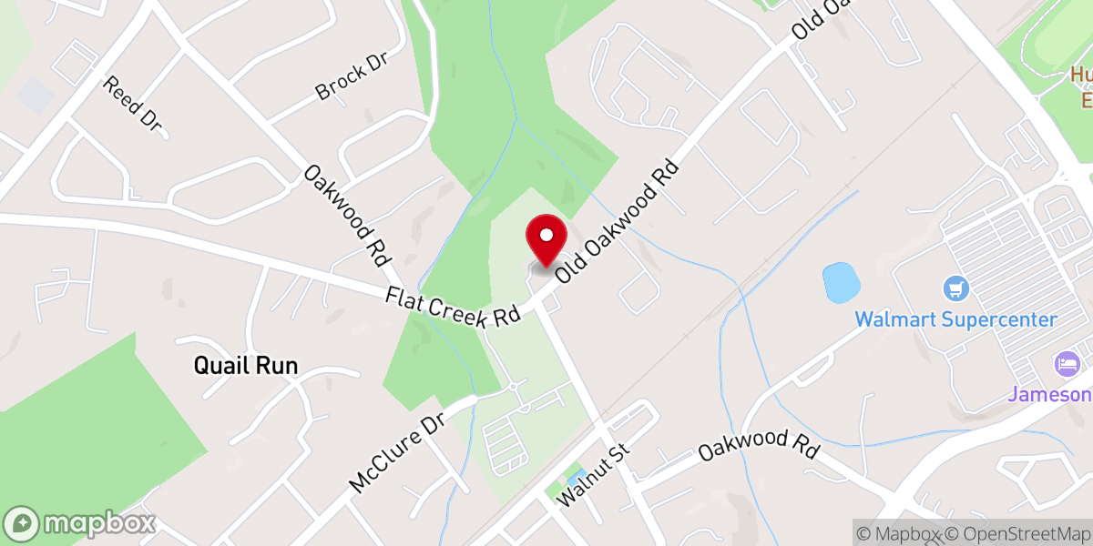Map showing location of Riverbend Church