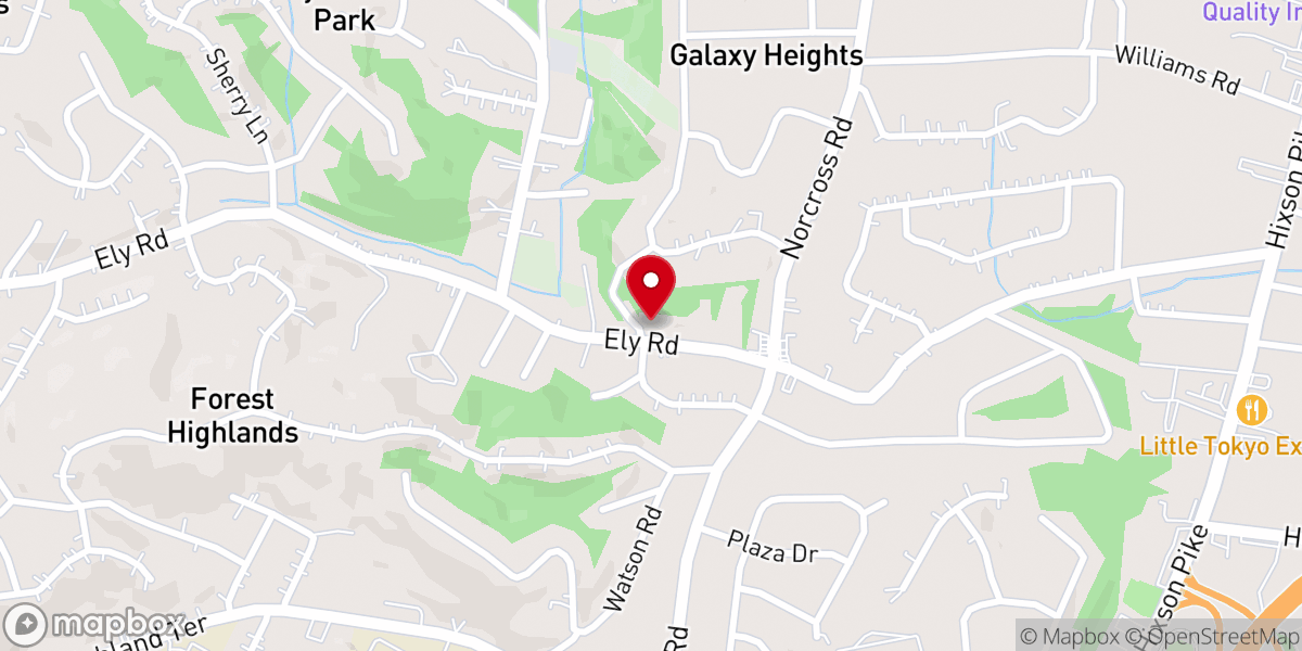 Map showing location of New Vision Worship Center, Hixson, TN