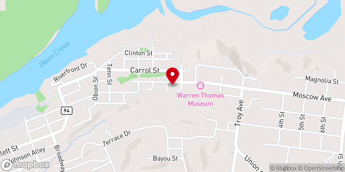 Map showing location of Sacred Heart Church