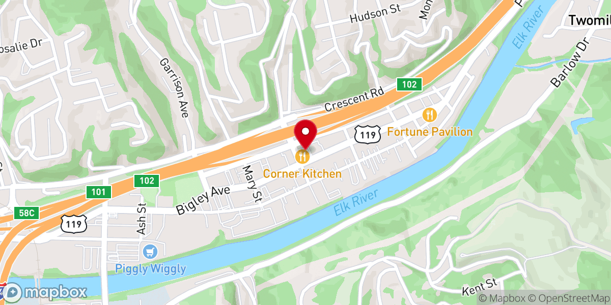 Map showing location of Valley Christian Assembly-God
